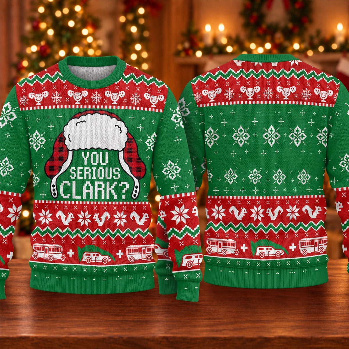 You Serious Clark Ugly Christmas Sweater, Ugly Sweater Party, Holiday Party Sweater