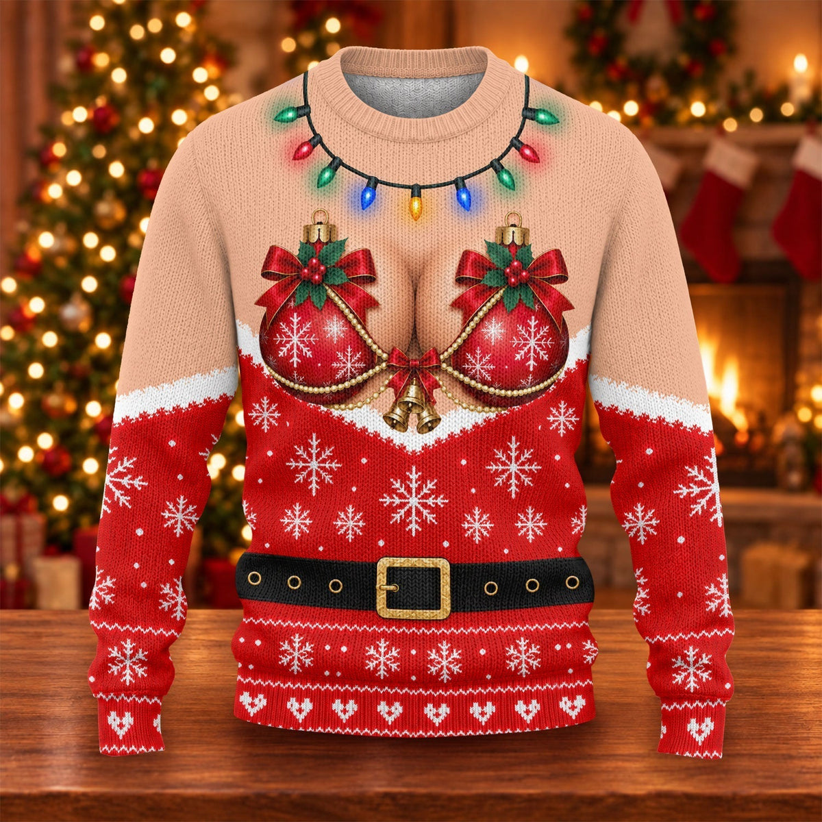 Funny Bikini Lights Ugly Christmas Sweater, Funny Christmas Outfit, Christmas Gifts
