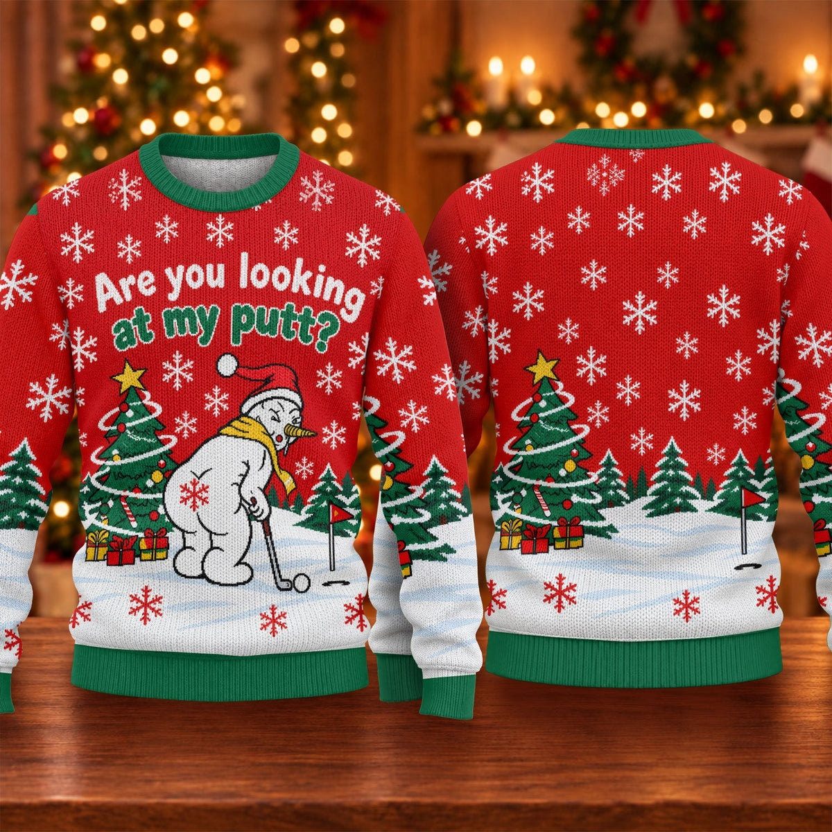 Are You Looking At My Putt Ugly Christmas Sweater, Golf Lover Gifts, Funny Xmas Gift