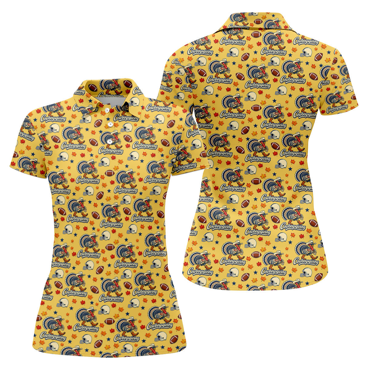 Cowboysgiving Thanksgiving Golf Shirt, Womens Golf Apparel, Golf Shirts For Women