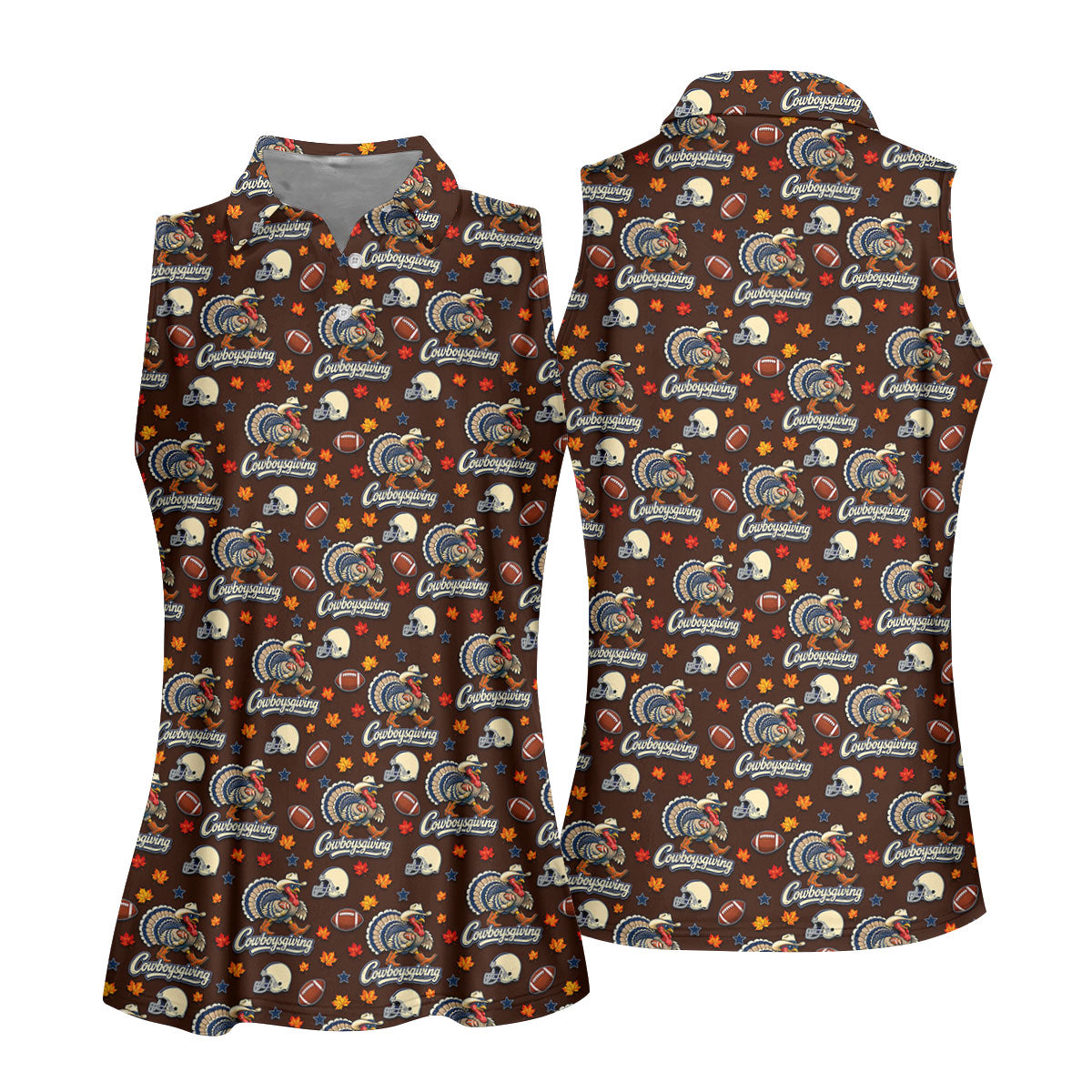 Cowboysgiving Thanksgiving Golf Shirt, Ladies Golf Shirts, Golf Shirts For Women