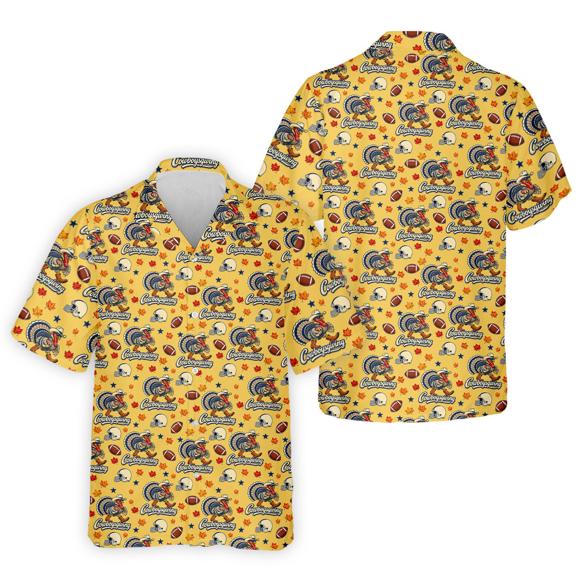 Cowboysgiving Thanksgiving Golf Shirt, Golf Shirts For Men, Mens Holiday Golf Shirts