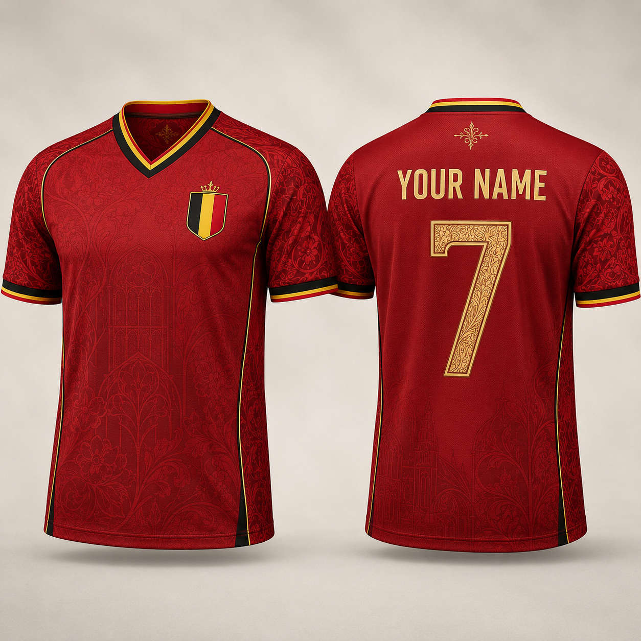 Belgium Football V-Neck For Men Football Lover, Burgundy Shirt Soccer Fan Gift, Belgium Football Jersey