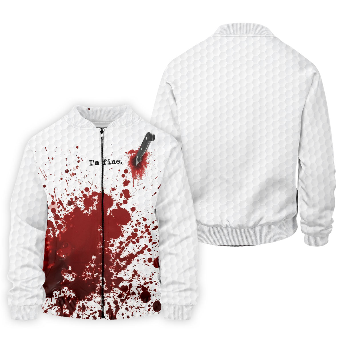 I'm Fine. Horror Golf Polo Shirt, Golf Polo Shirts For Men, Printed Golf Shirts