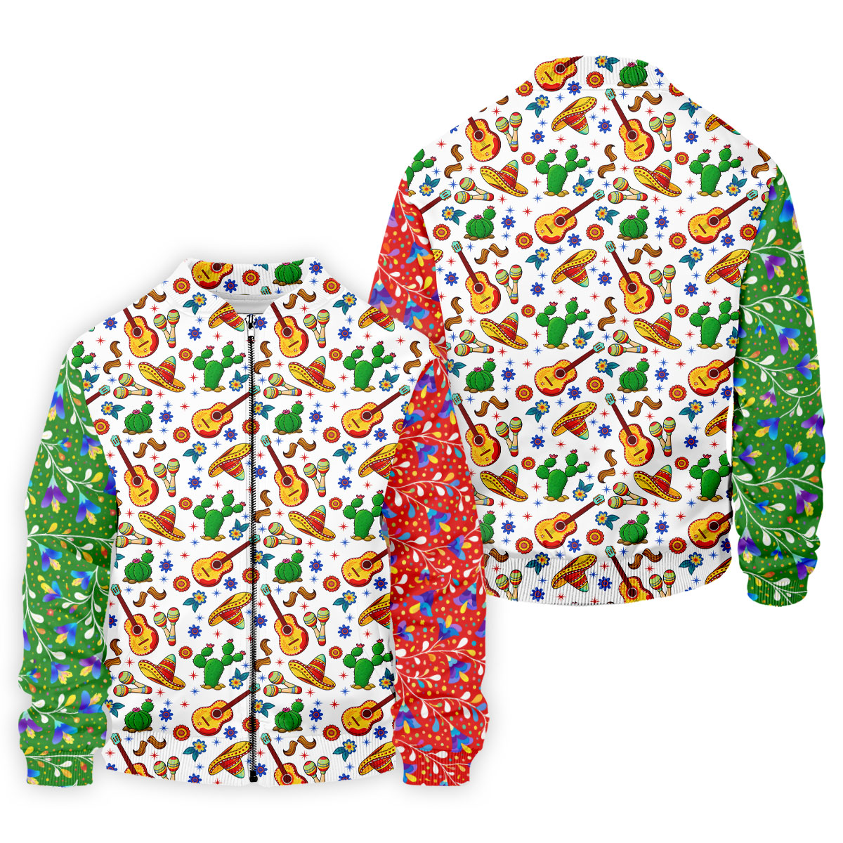 Mexican Party Seamless Pattern Golf Tops For Men, Cinco De Mayo Celebration Golf Shirts For Men