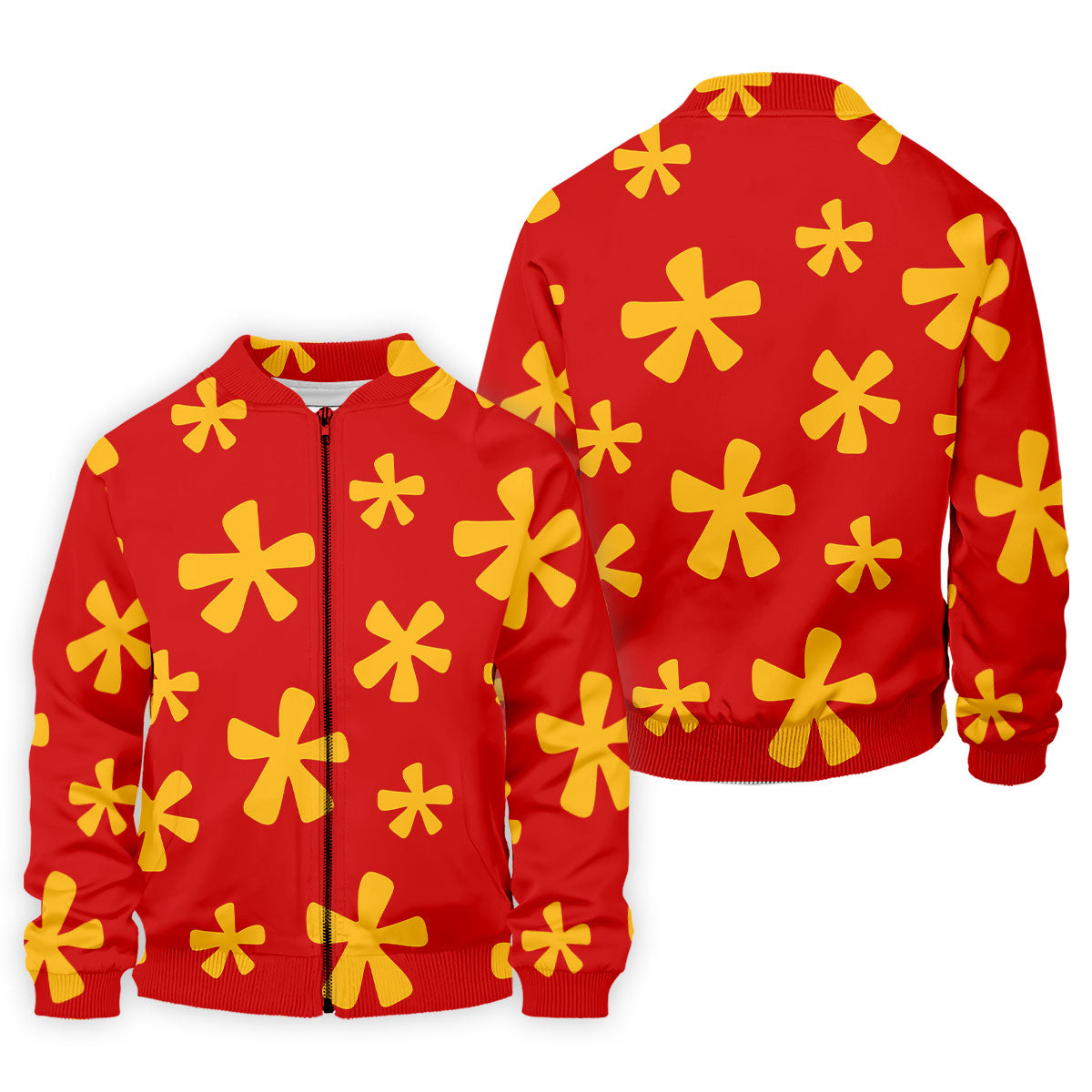 Red Hawaiian Floral Pattern Golf Polo Shirt, Hawaiian Golf Shirt, Golf Polo Shirts For Men