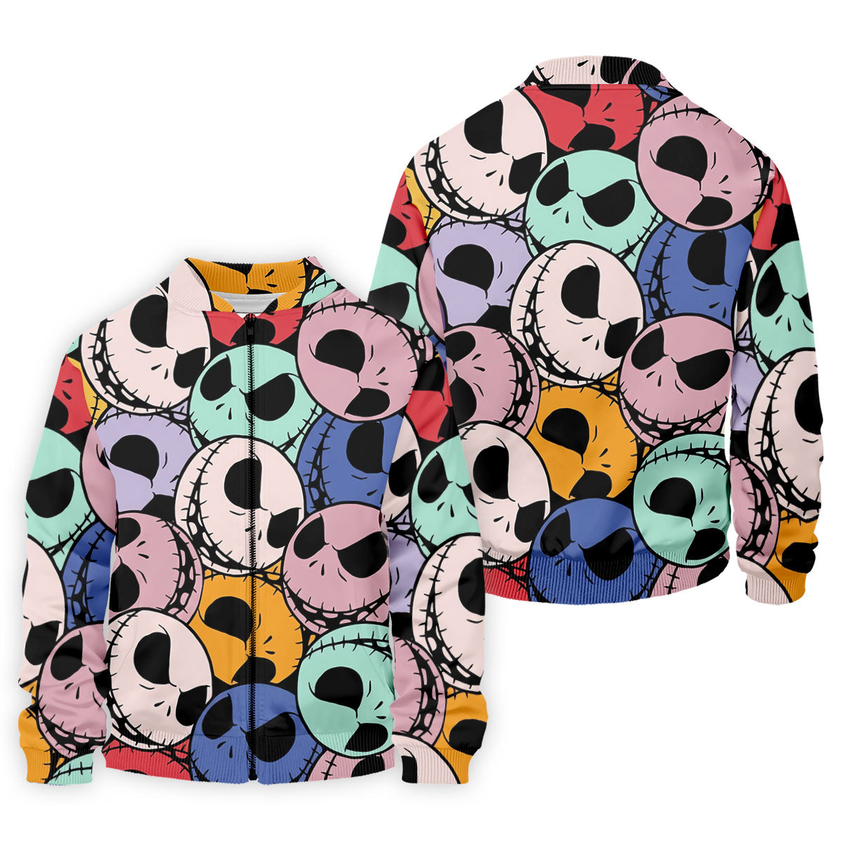 Colorful Cartoon Skull Halloween Golf Polo Shirt, Polo Shirts For Men, Printed Golf Shirts