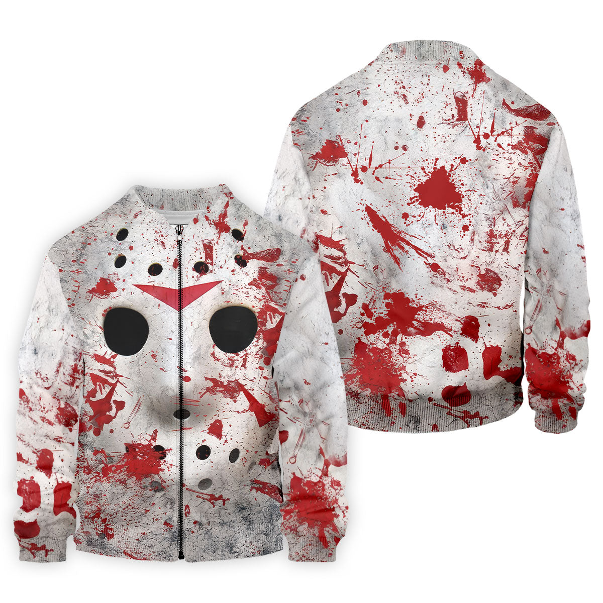 Creepy Mask Face Golf Tops For Men, Horror Character Cosplay Polo ShirtFor Men, Halloween Golf Shirt