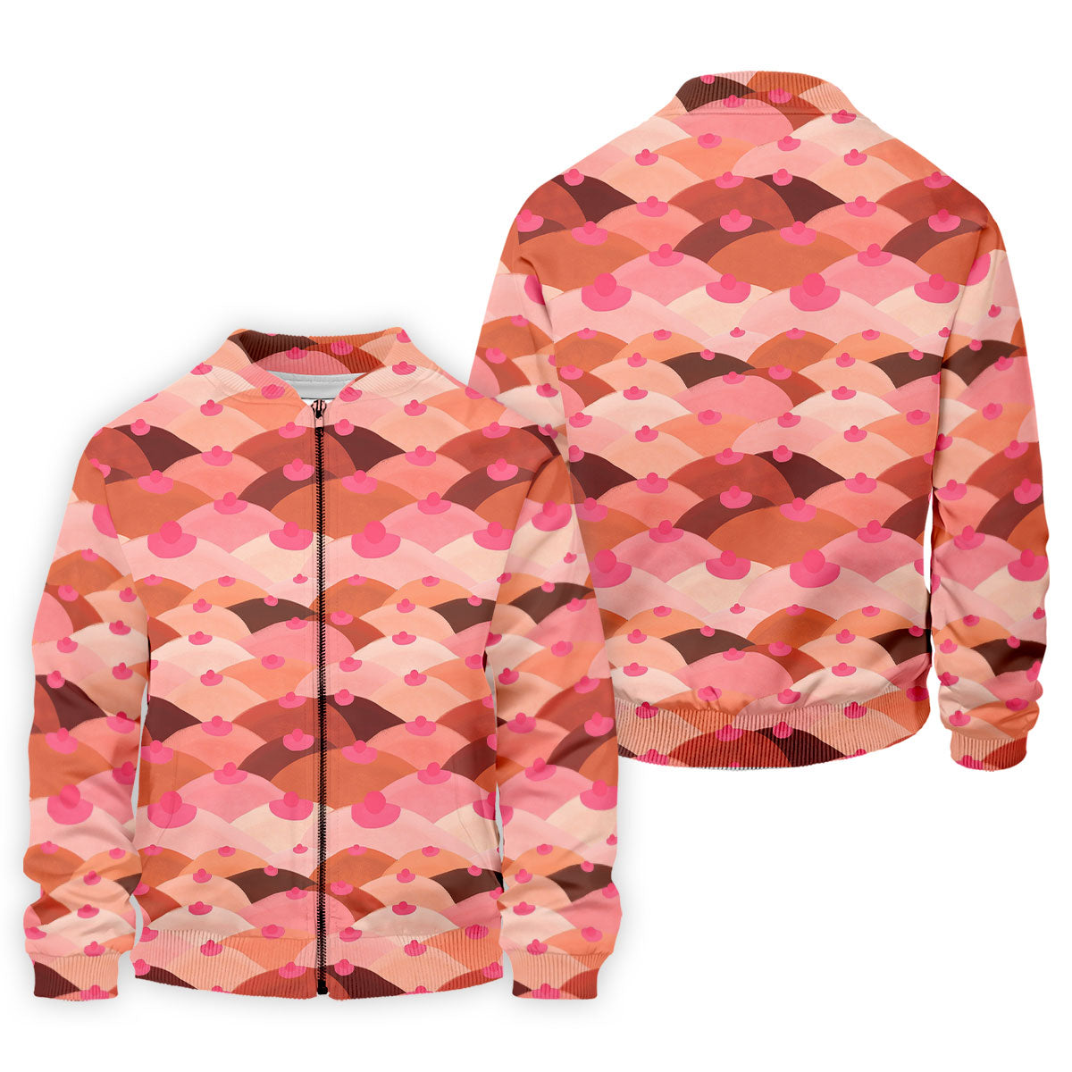 Funny Pink Abstract Body Print Golf Shirt, Men's Golf Shirt, Golf Shirts For Men, Polo Shirts For Men