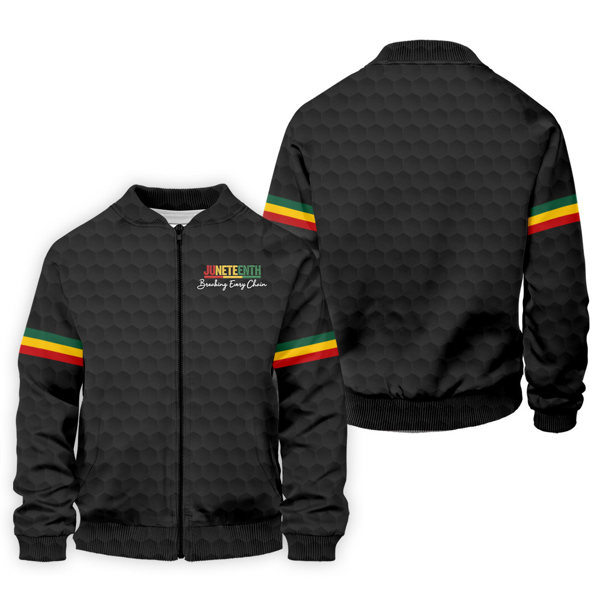 Juneteenth Breaking Every Chain Golf Ball Pattern Golf Tops For Men, Black Heritage Day Golf Shirts For Men