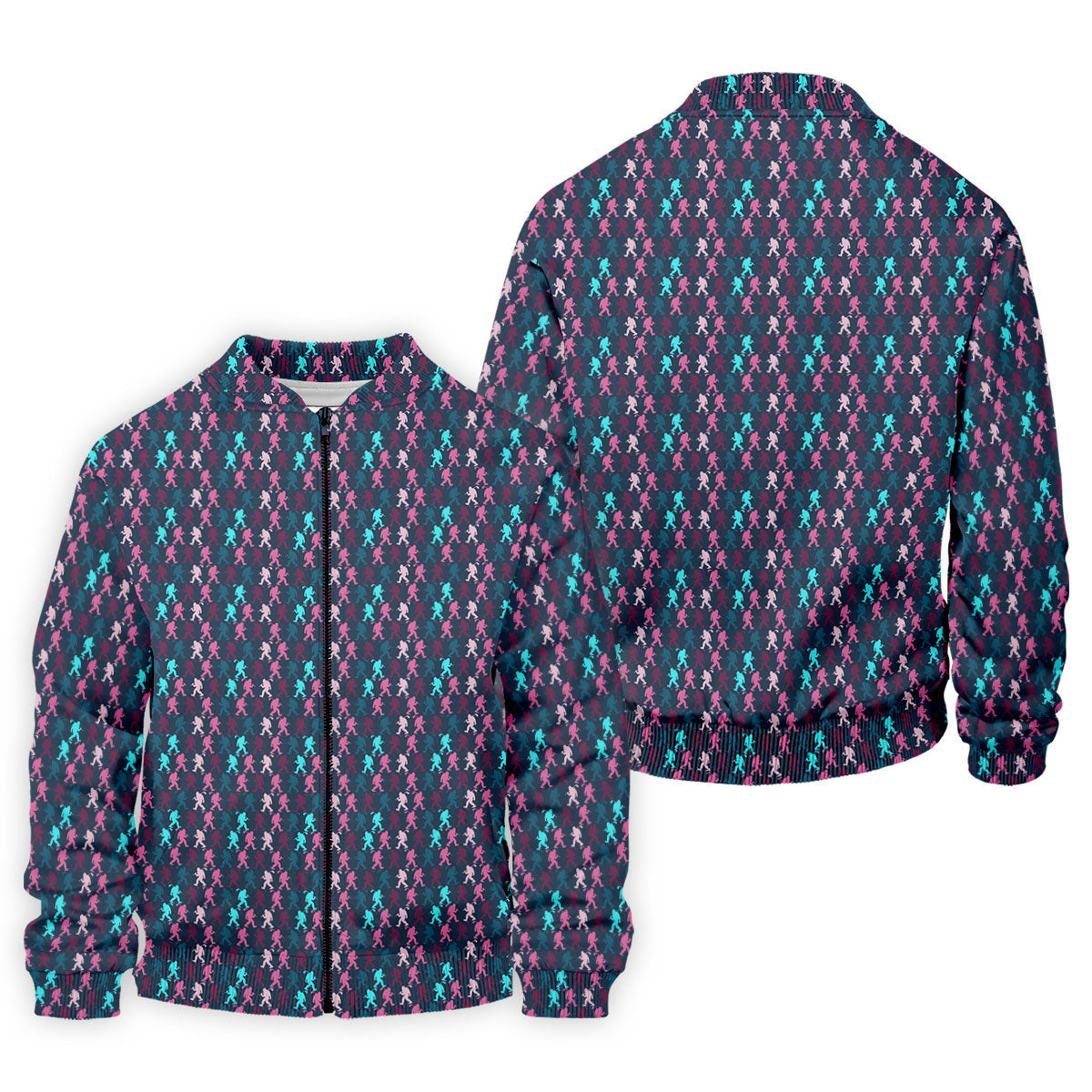 Funny Colorful Bigfoot Golfer Pattern Polo Shirt, Polo Shirts For Men, Mens Golf Shirts