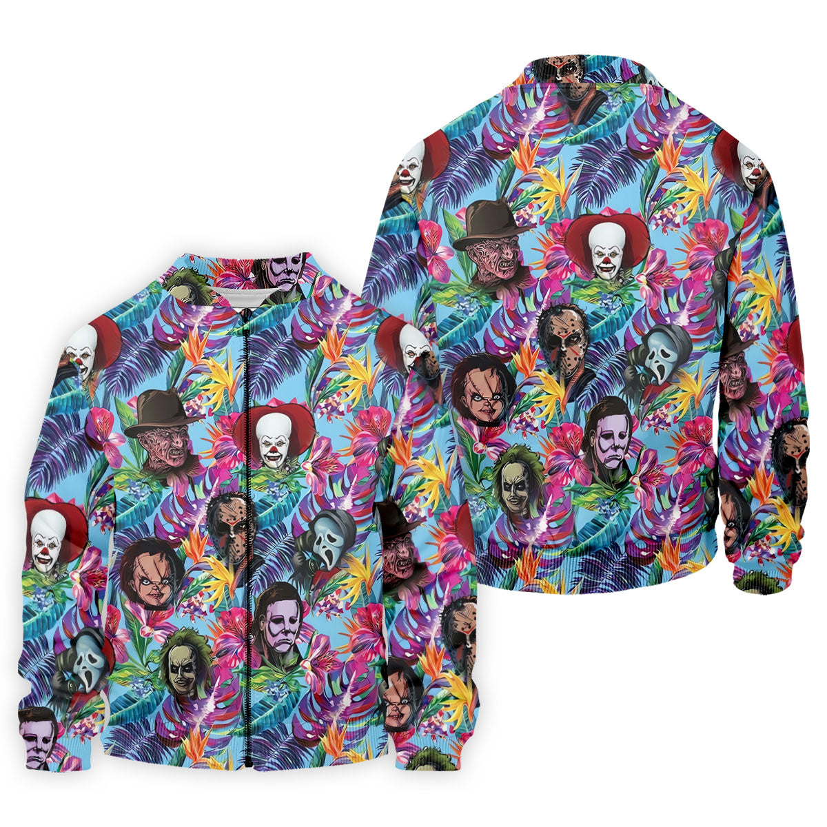 Tropical Horror Character Halloween Golf Shirt, Mens Golf Shirts, Golf Polo Shirts For Men