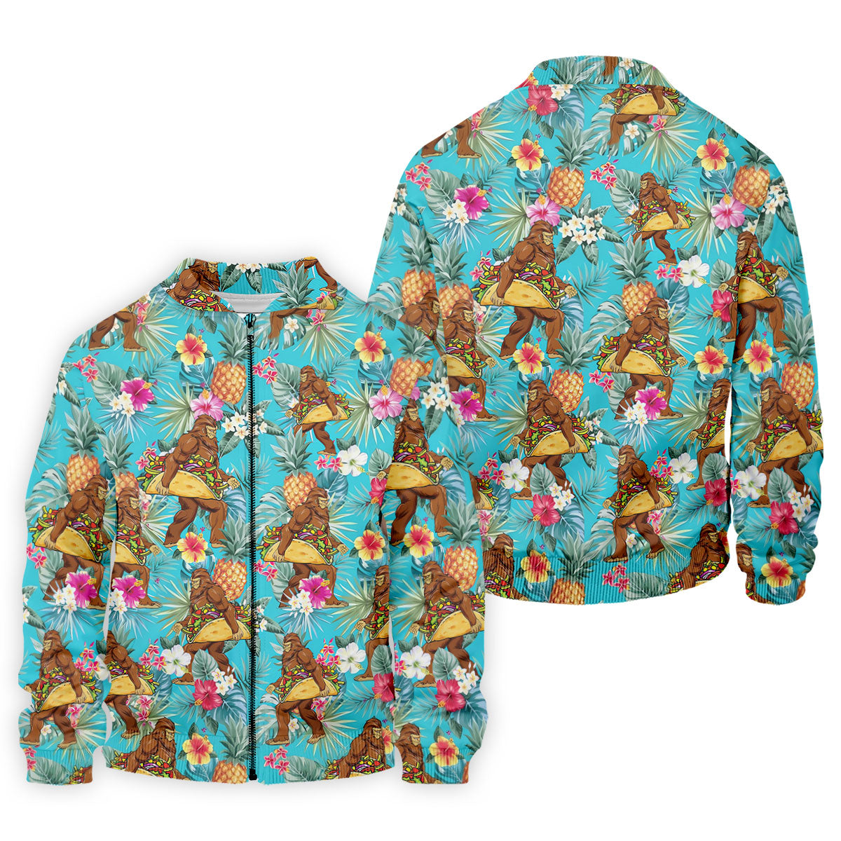 Bigfoot Taco Fiesta Time Hawaiian Golf Shirt, Cinco De Mayo Celebration Golf Shirts For Men