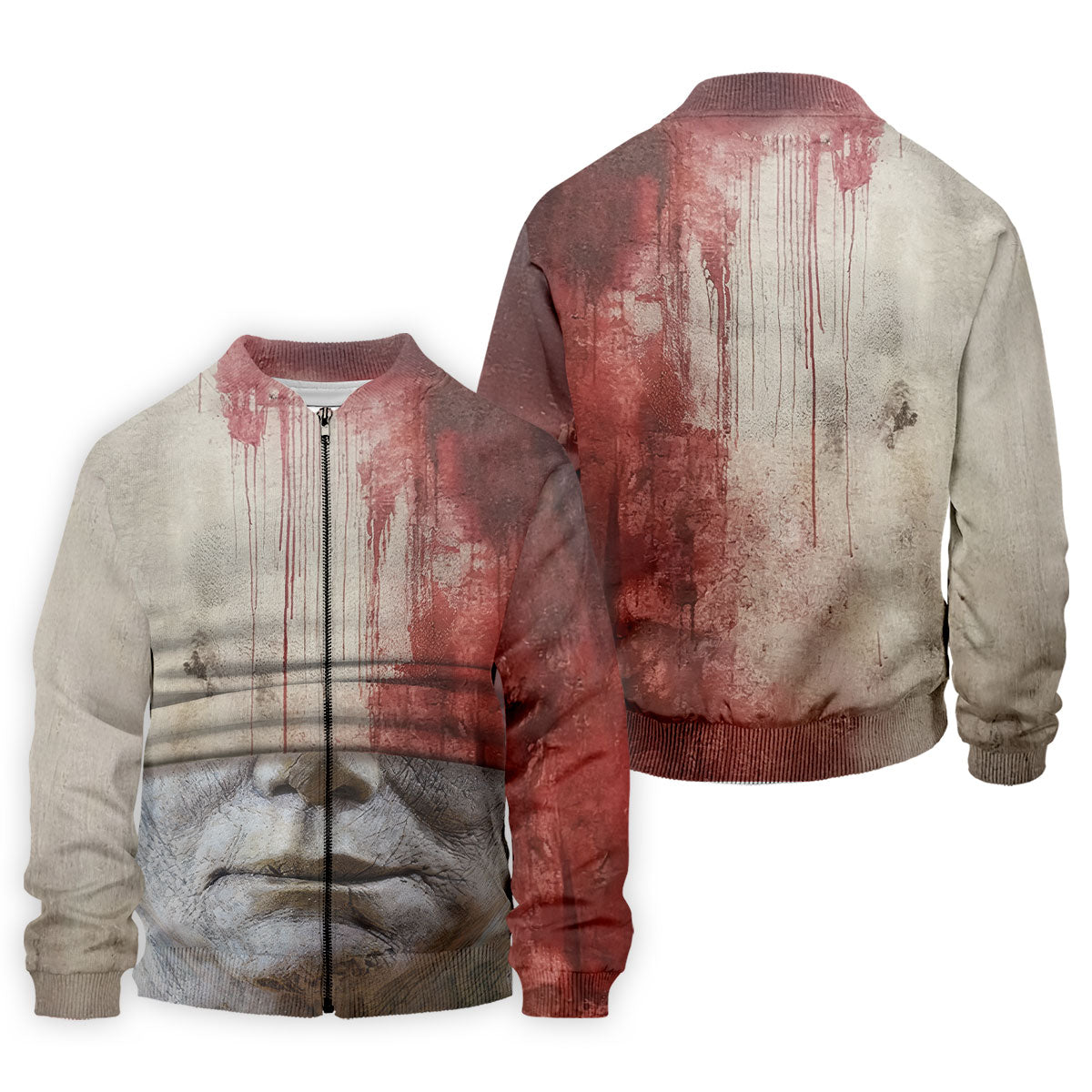 Blood Pale Mask Horror Character Halloween Polo Shirt, Men's Golf Shirt, Mens Golf Shirts