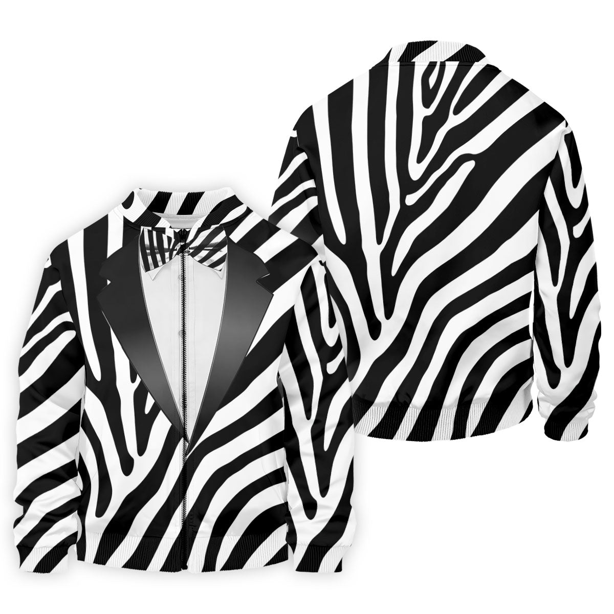 Zebra Pattern Funny Costume Hawaiian Golf Shirt, Polo Shirts For Men, Golf Shirts For Men