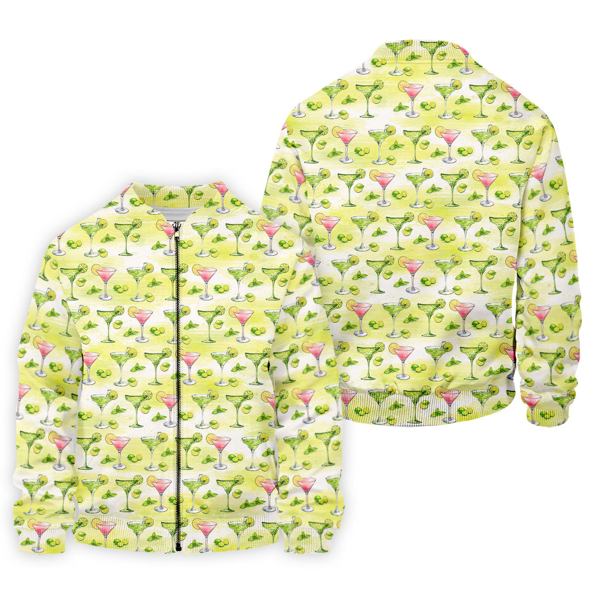 Vintage Margarita Cocktail Lime Pattern Golf Shirt, Mens Golf Shirts, Golf Apparel For Men
