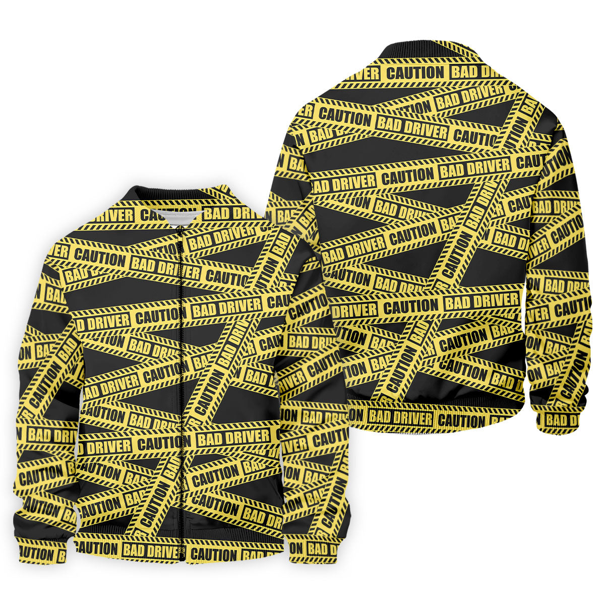 Funny Bad Driver Caution Tape Golf Polo Shirt, Golf Shirts For Men, Printed Golf Shirts