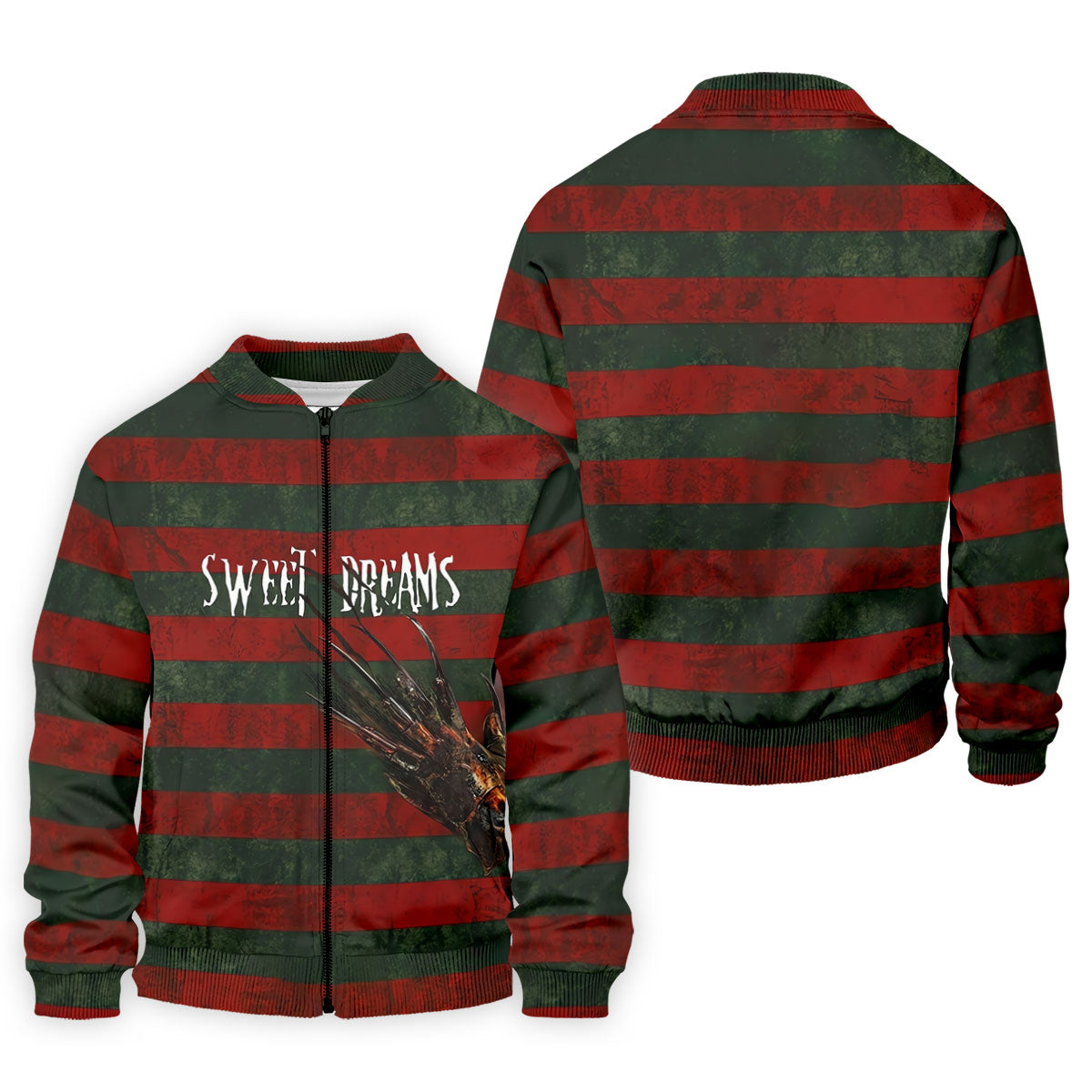 Sweet Dreams Horror Striped Golf Polo Shirt, Mens Golf Shirts, Golf Apparel For Men