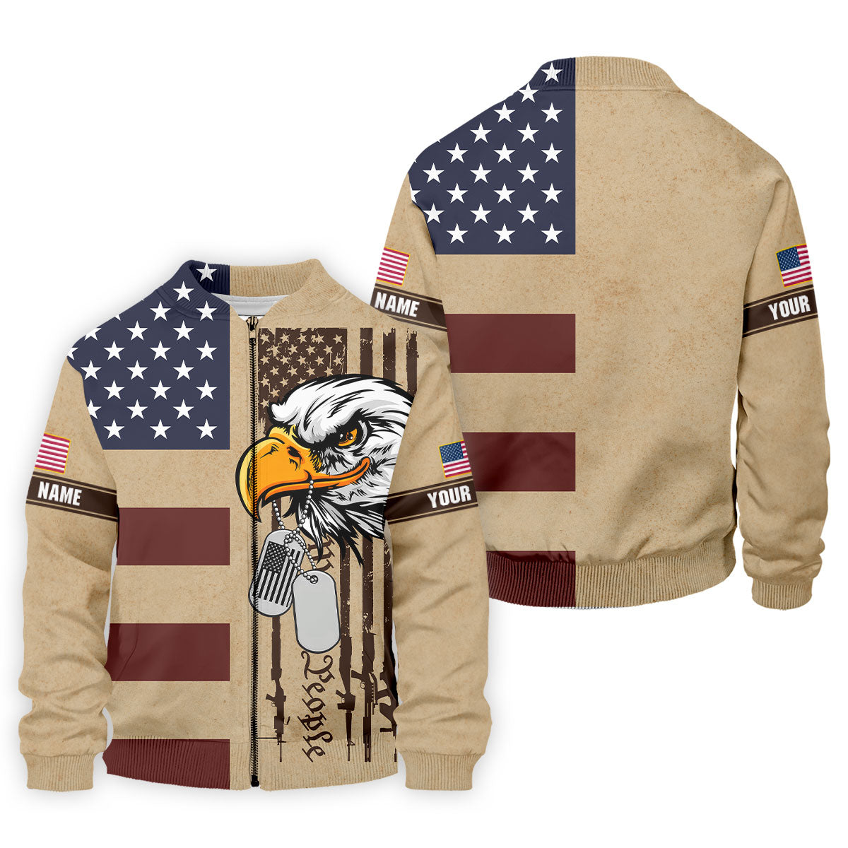 250 Years Bald Eagle American Flag Vintage Golf Shirt, Patriotic 4th Of July Golf Shirts For Men