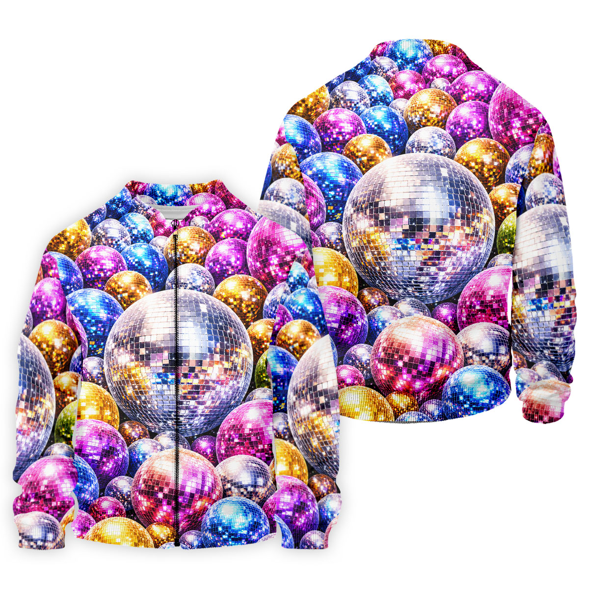 Colorful Disco Ball Party Pattern Polo Shirt, Mens Golf Polo, Golf Polo Shirts For Men