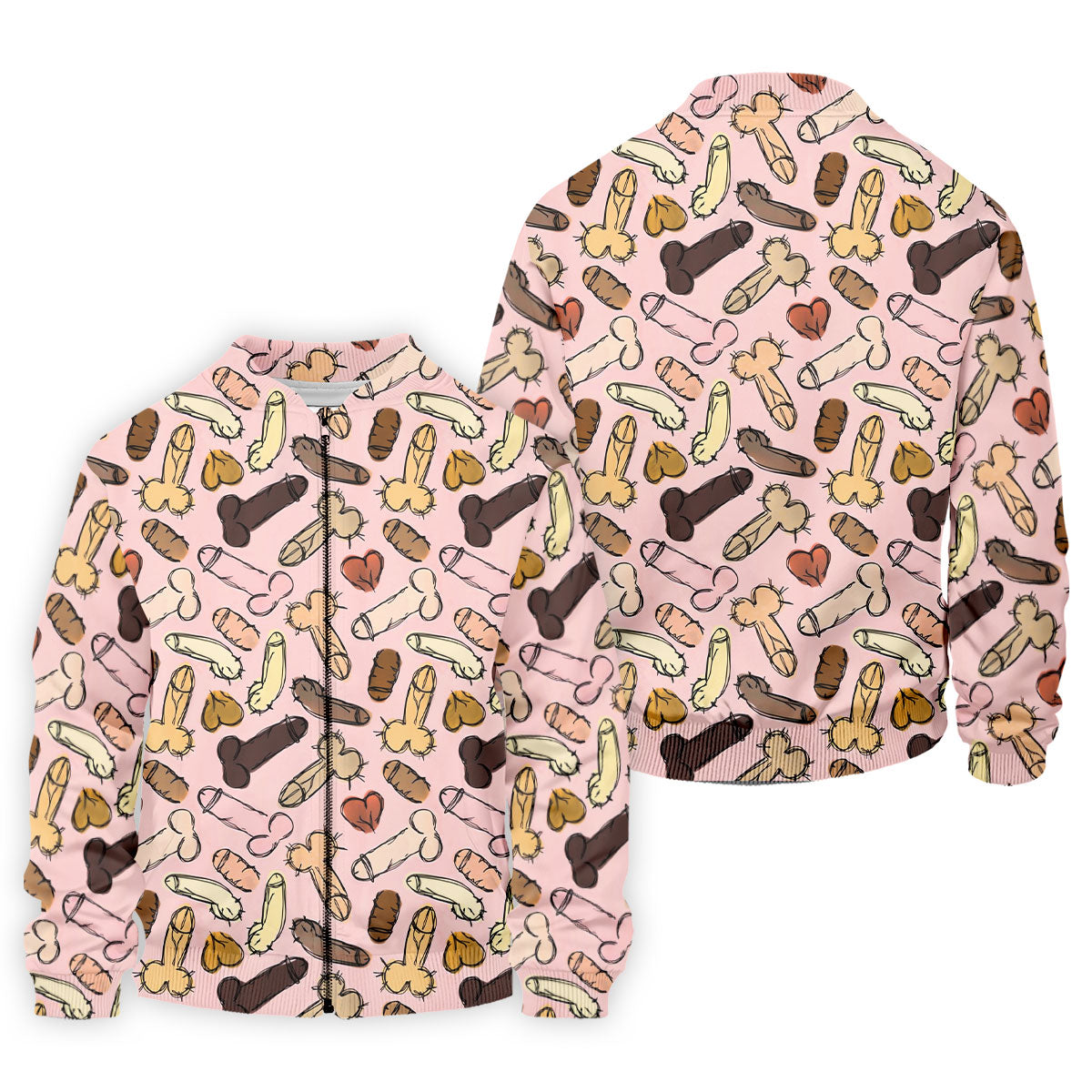 Funny Penis Doodle Pattern Golf Polo Shirt, Men's Golf Apparel, Novelty Golf Shirts For Men