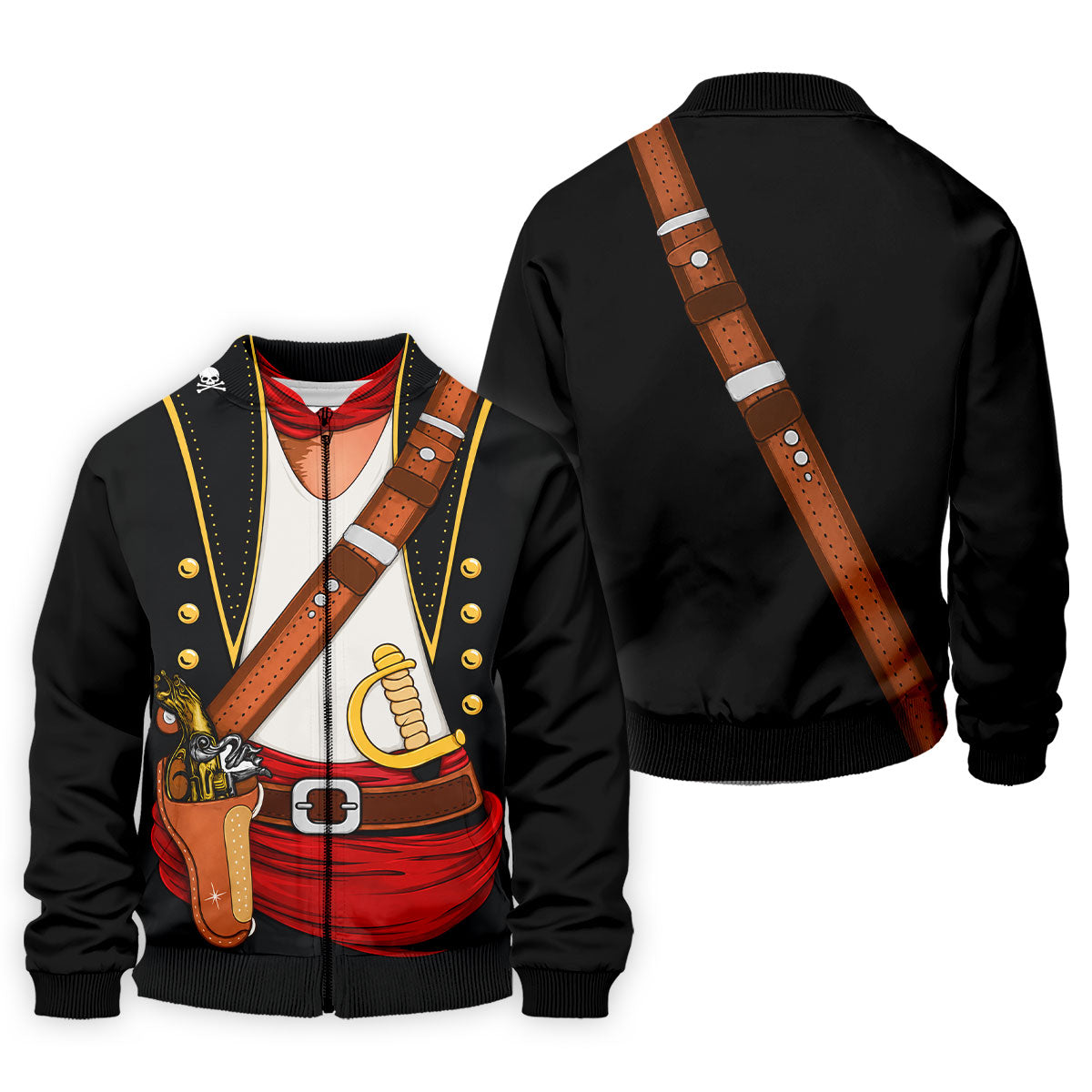 Swashbuckler Pirate Golf Shirt, Caribbean Captain Costume Pattern, Golf Shirt For Men