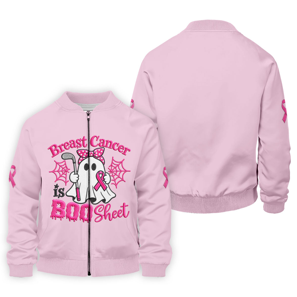 Breast Cancer Is Boo Sheet Ghost Polo Shirt, Men's Golf Shirt, Printed Golf Shirts