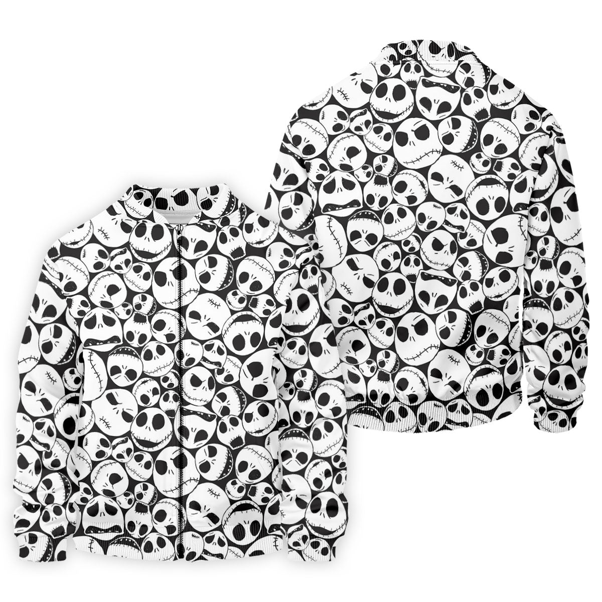 Horror Character Skull Face All Over Golf Polo Shirt, Golf Apparel For Men, Mens Polo Shirts