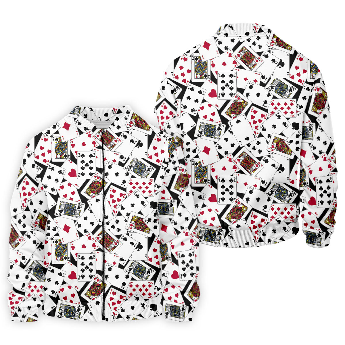 Playing Cards Poker Pattern Hawaiian Golf Shirt, Golf Polo Shirts For Men, Mens Golf Apparel