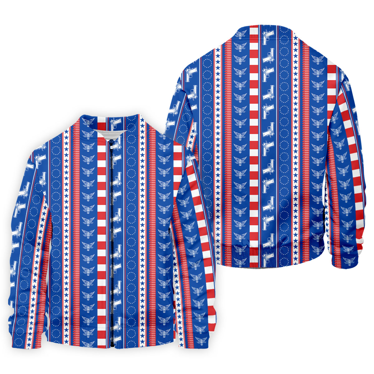Red White Blue Army Theme Patriotic 4th Of July Golf Shirt, 250 Years Golf Shirts For Men