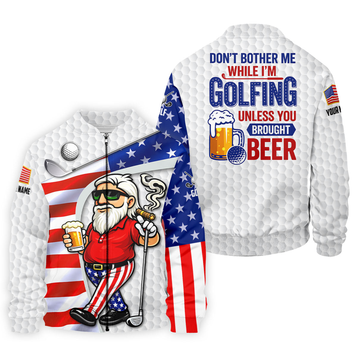 Don't Bother Me While I'm Golfing Golf And Beer 4th Of July Golf Shirt, 250 Years Golf Shirts For Men