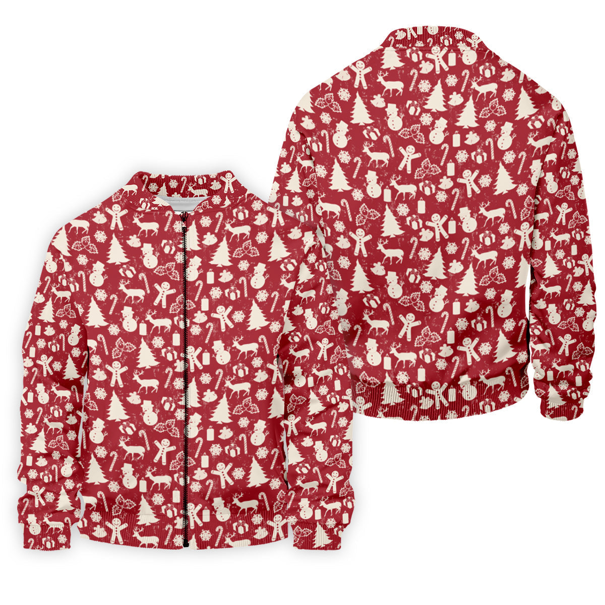 Gingerbread Man Christmas Pine Tree Candy Canes Red And White Polo Shirts For Men, Christmas Golf Shirt
