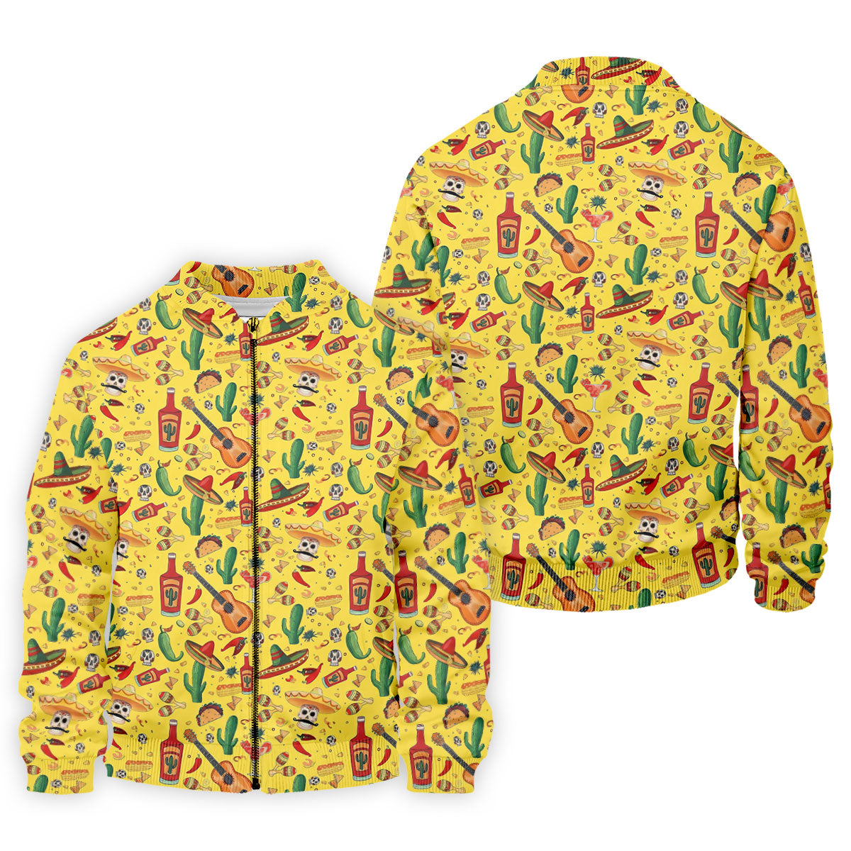 Skulls With Sombreros Funny Cinco De Mayo Fiesta Themed Golf Tops For Men, Golf Shirts For Men