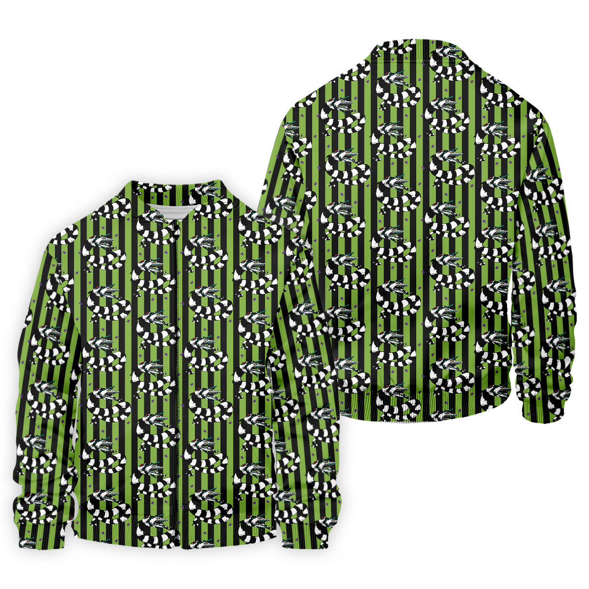 Beetle Stripe Snake Halloween Golf Polo Shirt for Men, Golf Polo Shirts For Men, Printed Golf Shirts