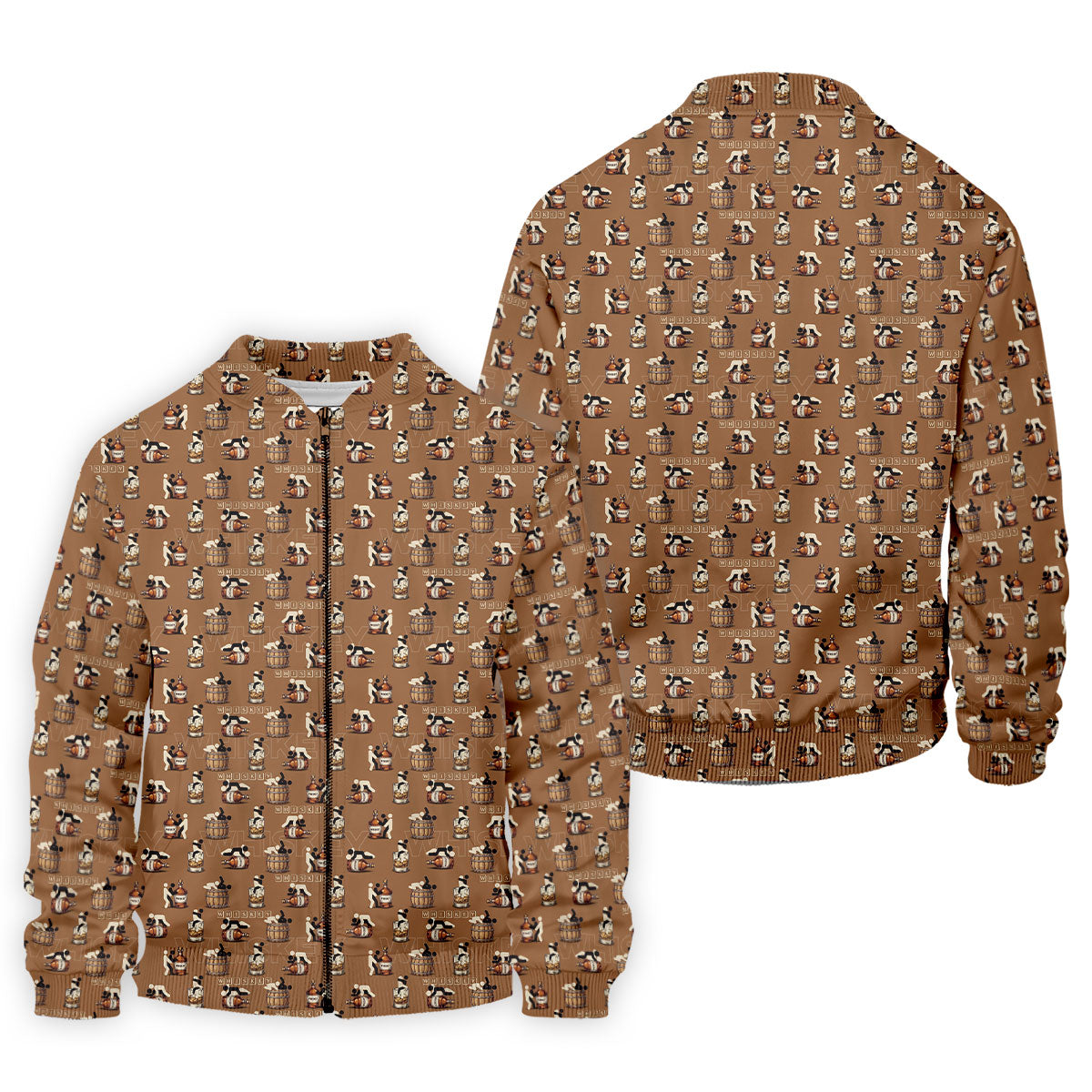 Brown Funny Whiskey Pattern Golf Polo Shirt, Mens Polo Shirts, Golf Shirts For Men