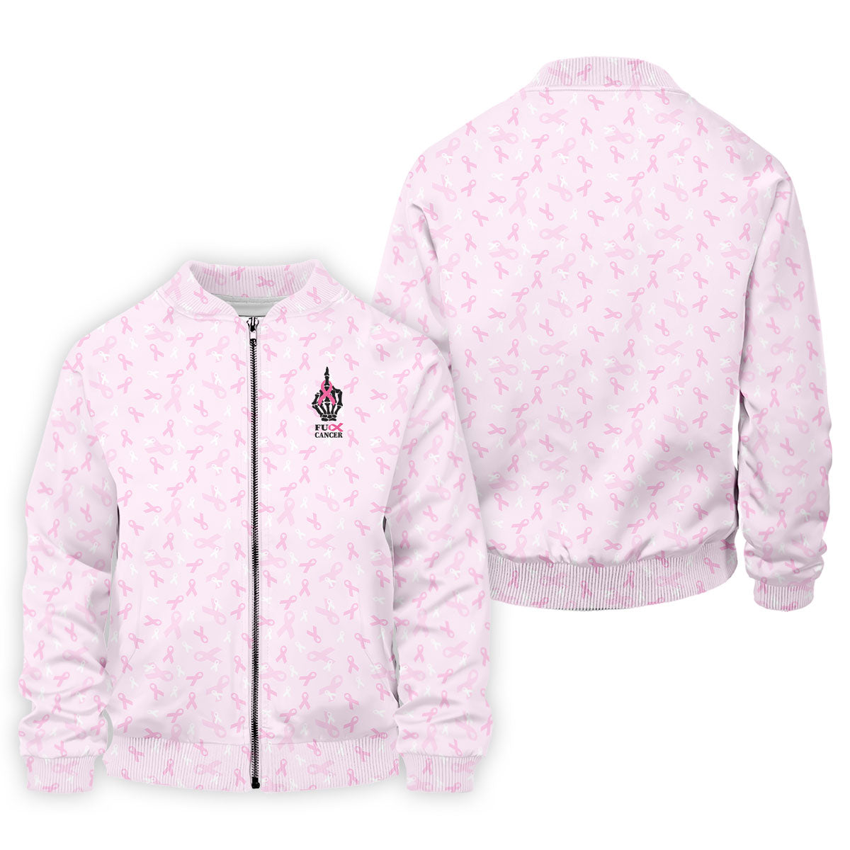 Fuck Cancer Skeleton Hand Breast Cancer Polo, Mens Golf Apparel, Polo Shirts For Men