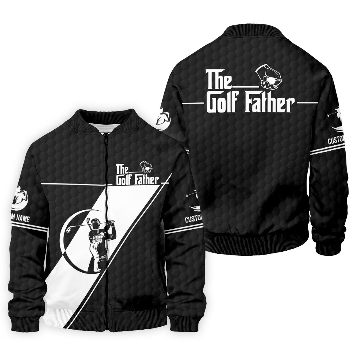 The Golf Father Golf Ball Pattern Father's Day Golf Shirt, Golf Gift For Dad, Polo Shirts For Men