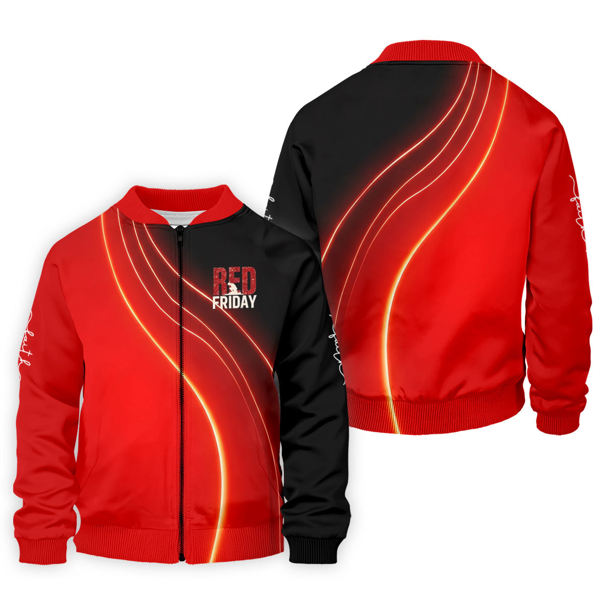 Red Friday Red Black Gradient Faith 4th Of July Golf Shirt, 250 Years Polo Shirts For Men