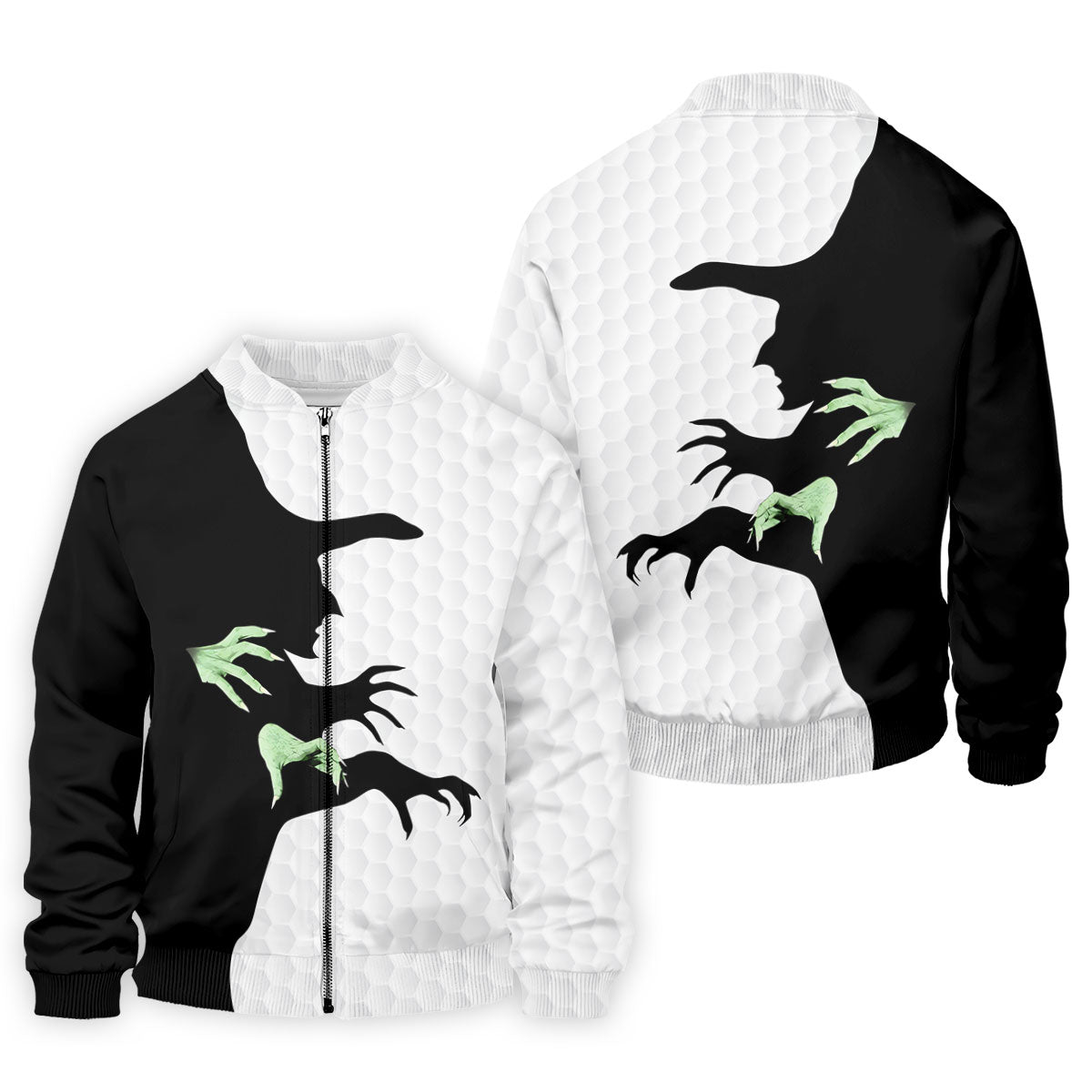 Halloween Wicked Witch Shadow Golf Shirt, Men's Golf Shirt, Hawaiian Golf Shirt