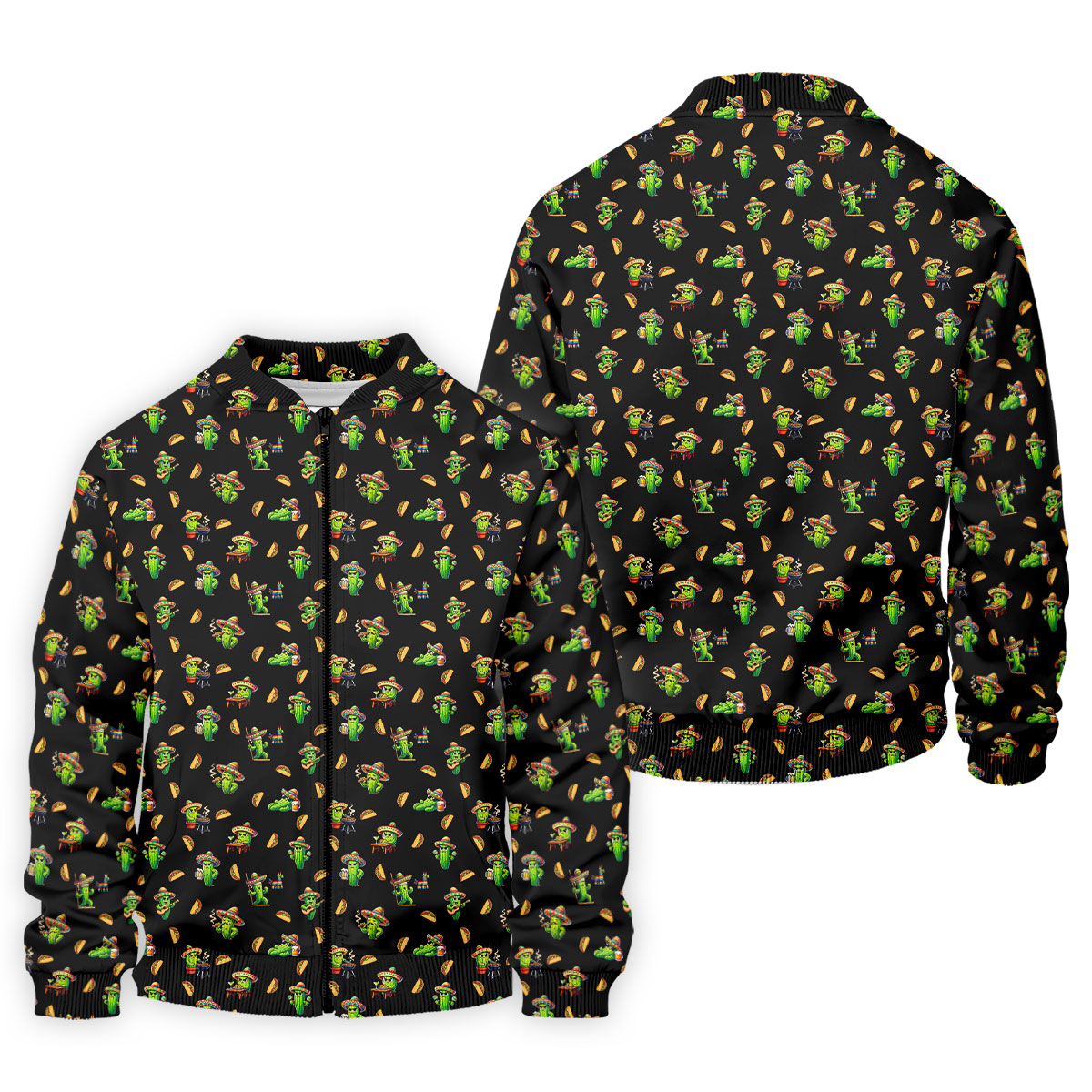 Mexican Mustach Funny Cactus Cinco De Mayo Celebration Fiesta Themed Golf Shirts For Men