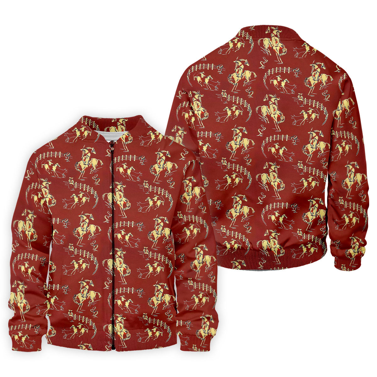 Vintage Rodeo Cowboy Pattern Golf Polo Shirt, Mens Golf Apparel, Hawaiian Golf Shirt