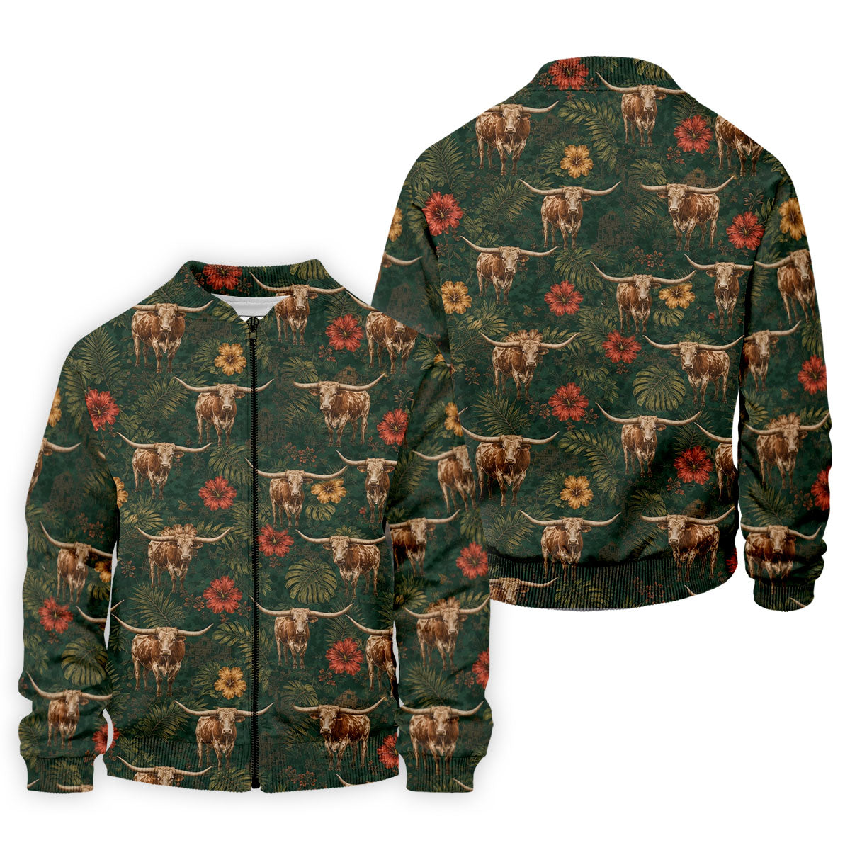 Texas Longhorn Tropical Pattern Golf Polo Shirt, Men's Golf Shirt, Hawaiian Golf Shirt