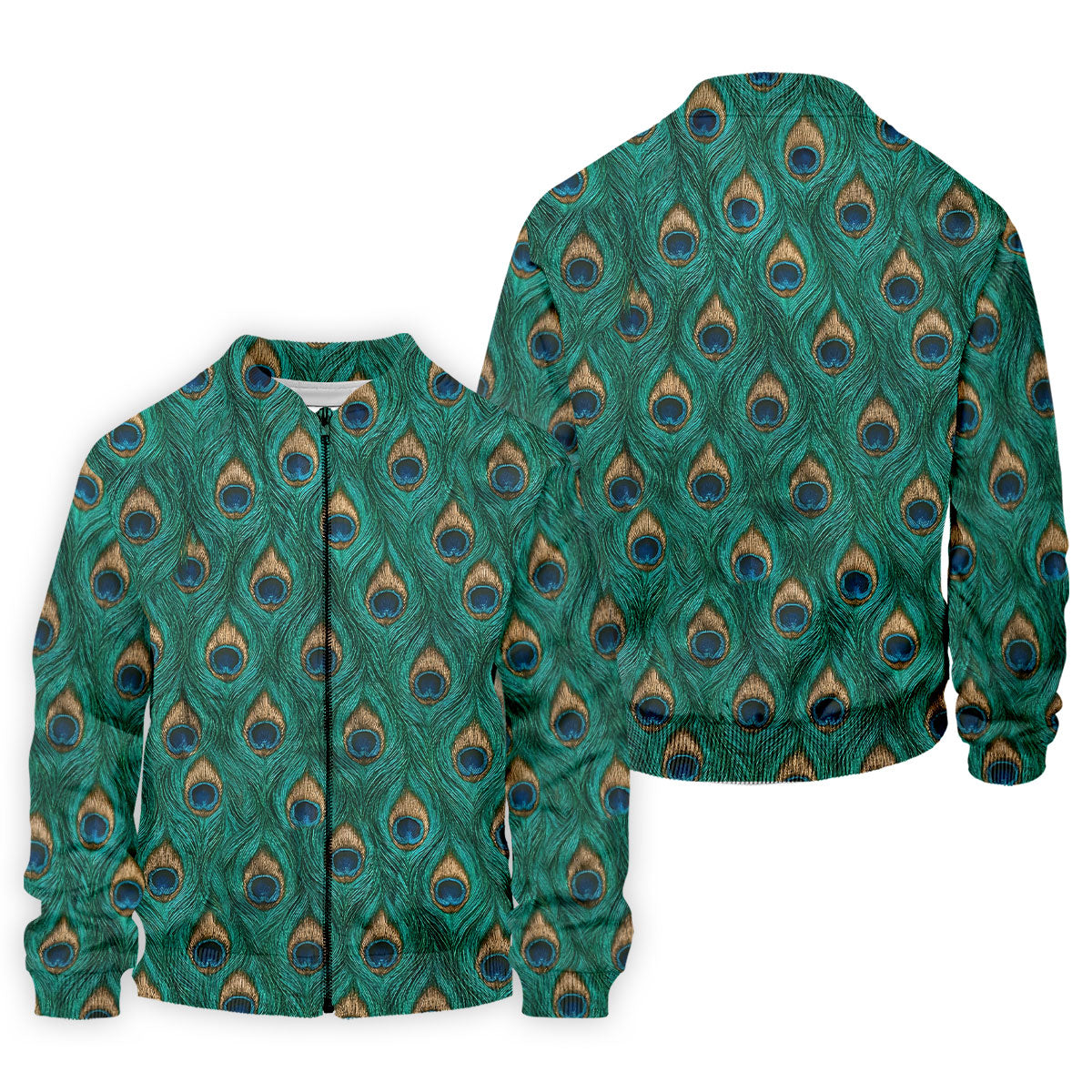 Peacock Feather Pattern Hawaiian Golf Shirt, Hawaiian Golf Shirt, Mens Golf Shirts, Golf Apparel For Men