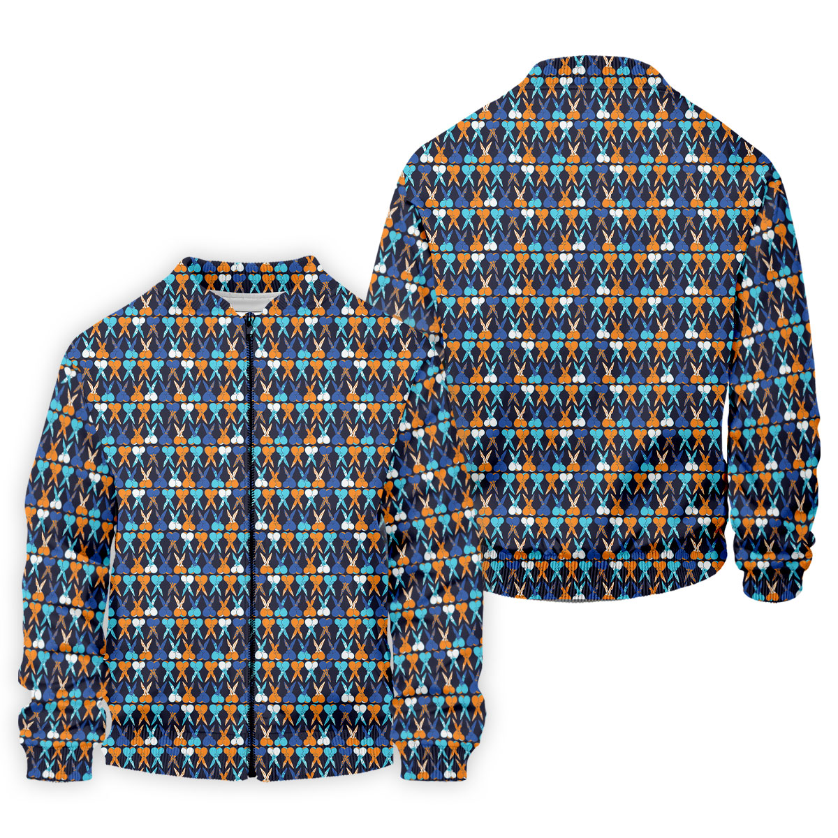 Funny Scissors Pattern Golf Polo Shirt, Golf Polo Shirts For Men, Mens Golf Apparel