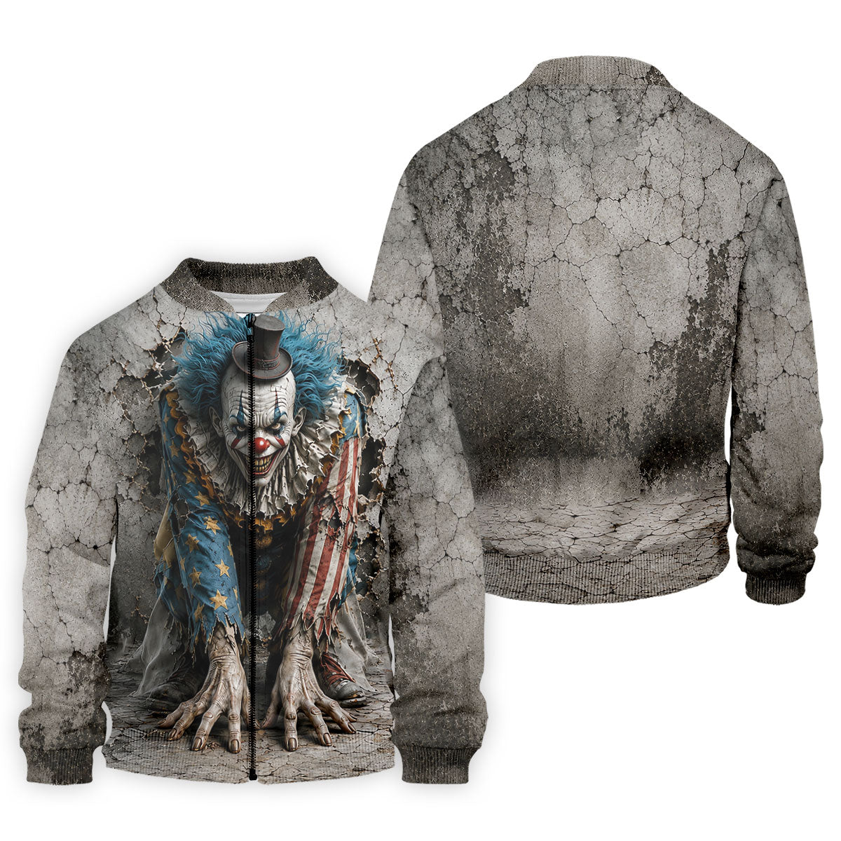 Cracked Wall Horror Character Halloween Shirt, Printed Golf Shirts, Golf Polo Shirts For Men