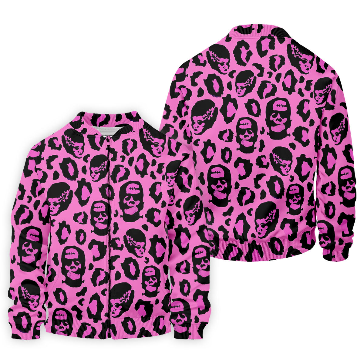 Leopard Print Horror Character Halloween Golf Polo Shirt, Golf Apparel, Mens Golf Shirt