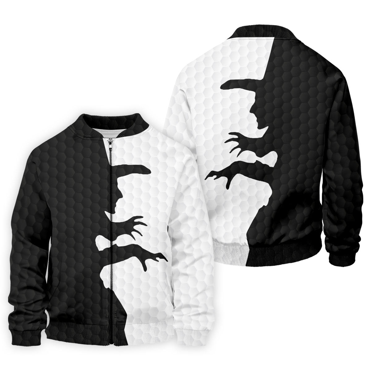Witch Silhouette Halloween Golf Polo Shirt, Men's Golf Shirt, Hawaiian Golf Shirt