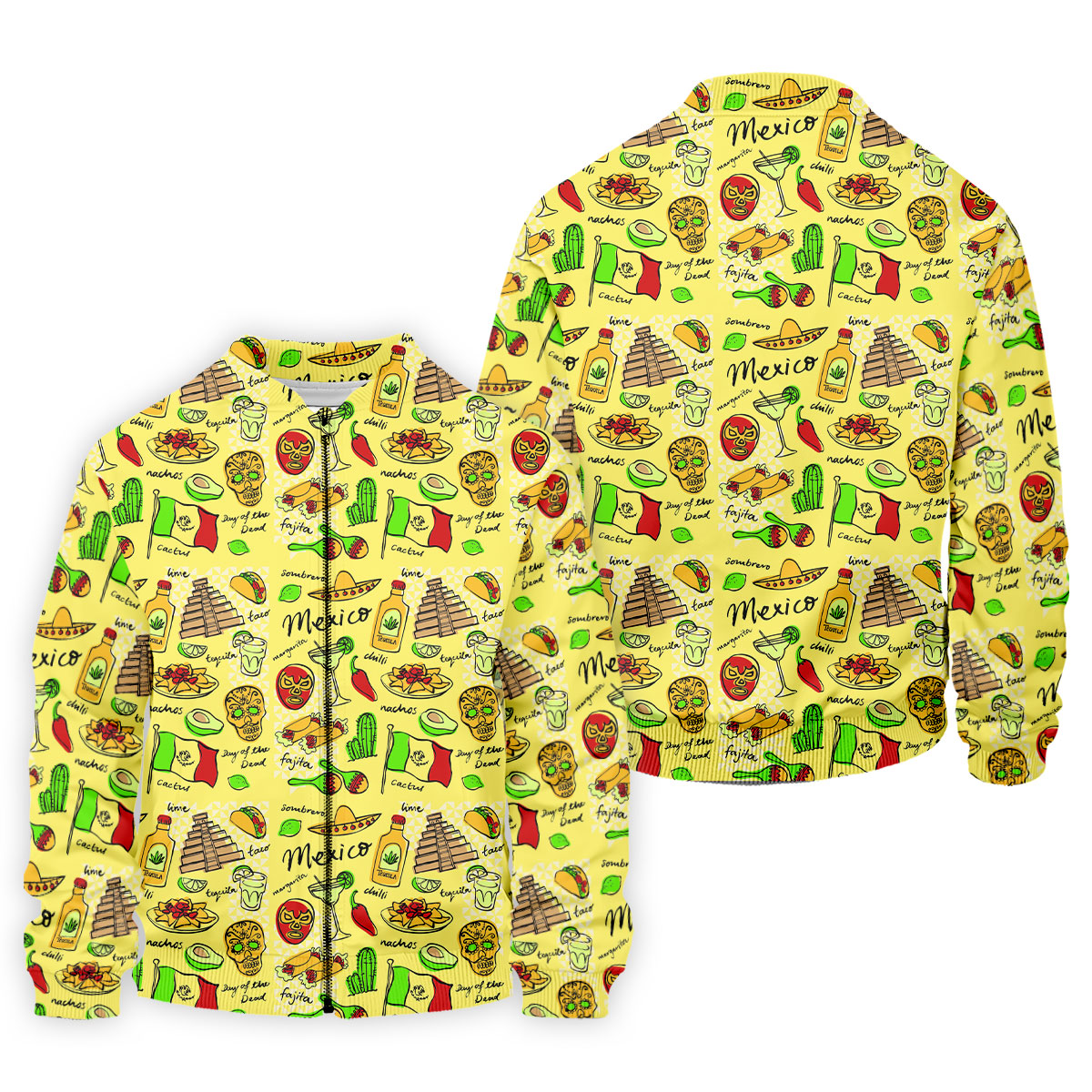 Mexican Cultural Symbols Day Of The Dead Golf Tops For Men, Cinco De Mayo Celebration Golf Shirts For Men