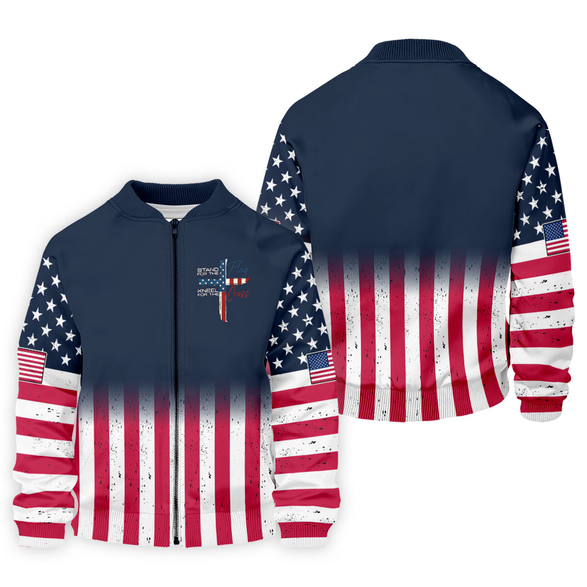 Stand For The Flag Kneel For The Cross Patriotic Golf Shirt, 250 Years 4th Of July Golf Shirts For Men