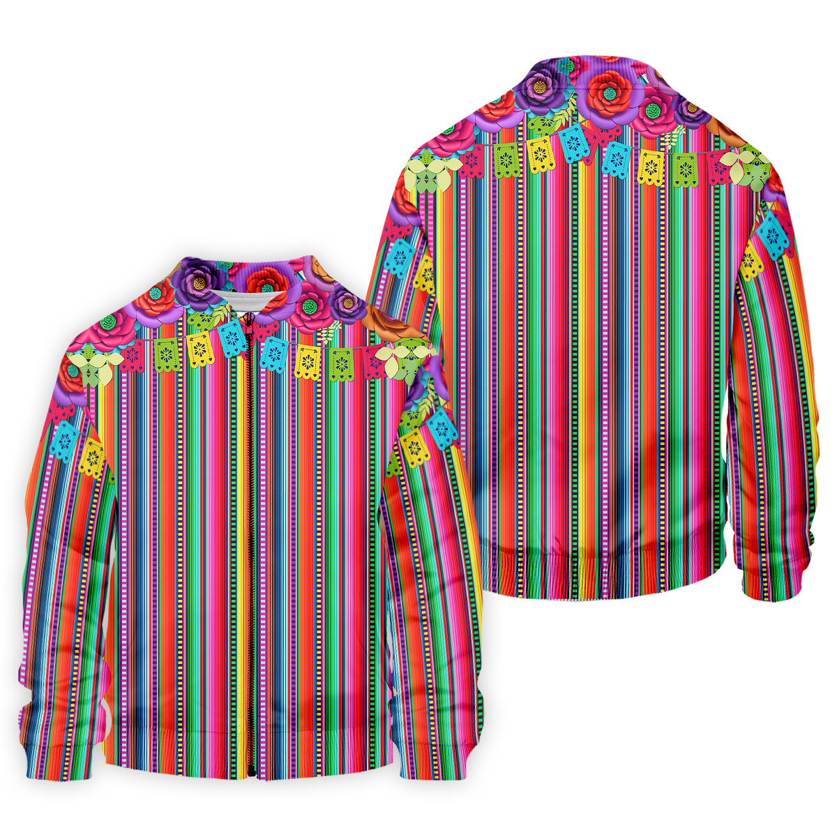 Mexican Serape Pattern Golf Tops For Men, Cinco De Mayo Celebration Golf Shirts For Men